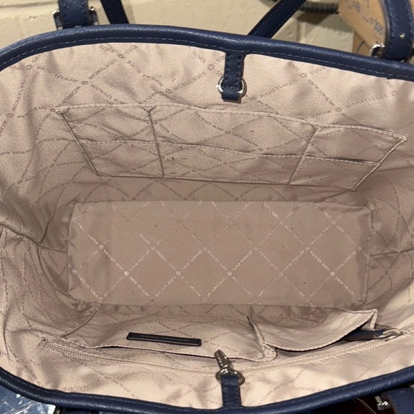 Michael Kors Blue and White Tote Bag - Picture 3 of 3